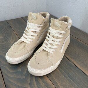 Vans Sk8-Hi High Top Sneaker Cozy Hug Skate Shoes Biscotti Men's 9.5 (V8)